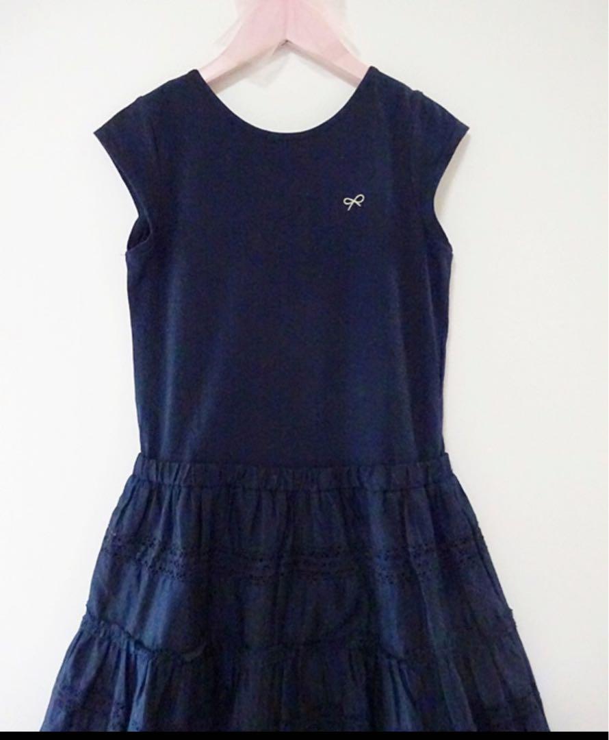 新品 2２,000円【Lili gaufrette】 ネイビーワンピース 12A