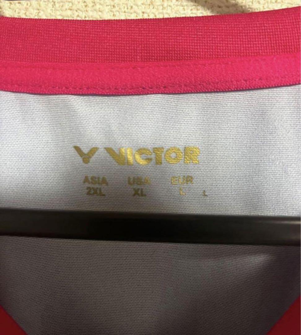 新品　韓国代表　2xl Victor ユニフォーム　バドミントン　ウェア　ピンク