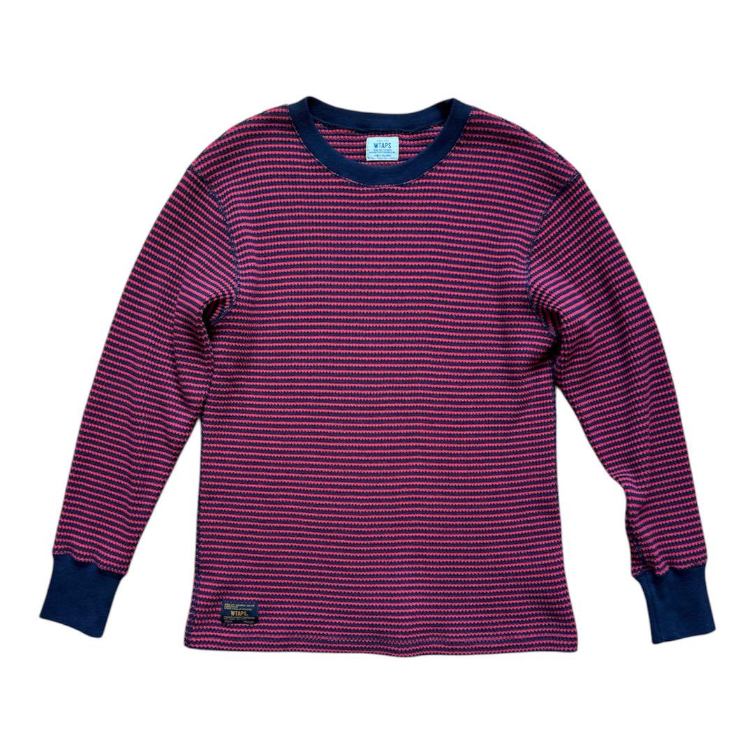 ⭐︎WTAPS ワッフルサーマル LIFIST ロンT ネイビー×レッド XL