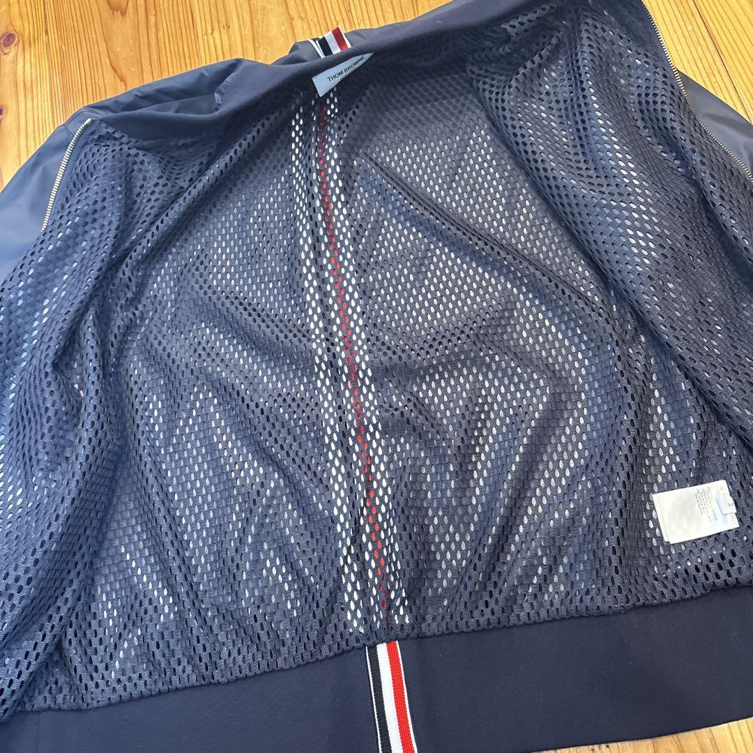 【極美品❗️】THOM BROWNE ネイビー ジップアップブルゾン