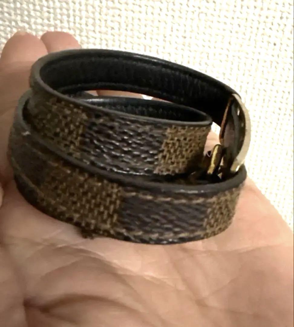 訳あり Louis Vuitton レザー バングル ブラウン アクセサリー