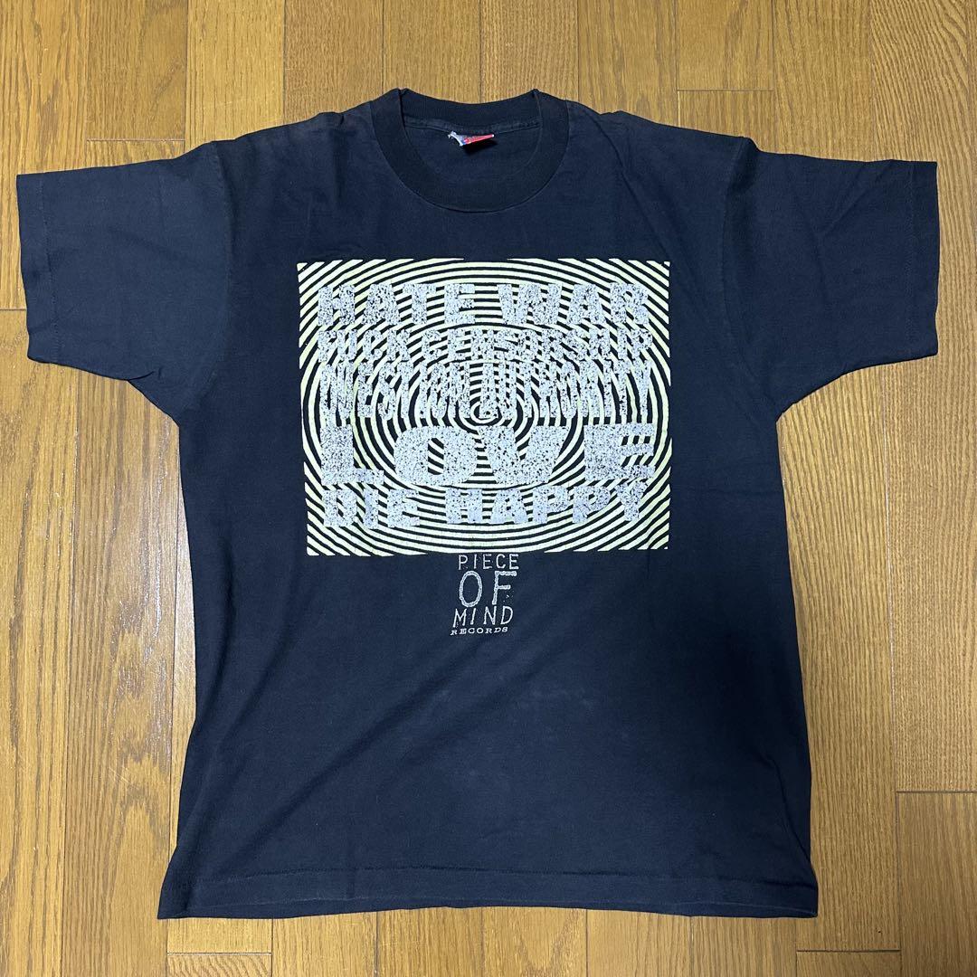 【18％OFF】 90s PIECE OF MIND レコードレーベル バンドTシャツ メンズ トップス