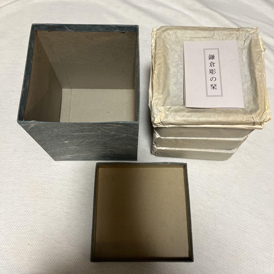 【未使用】鎌倉彫三段重箱12cm✖️12cm