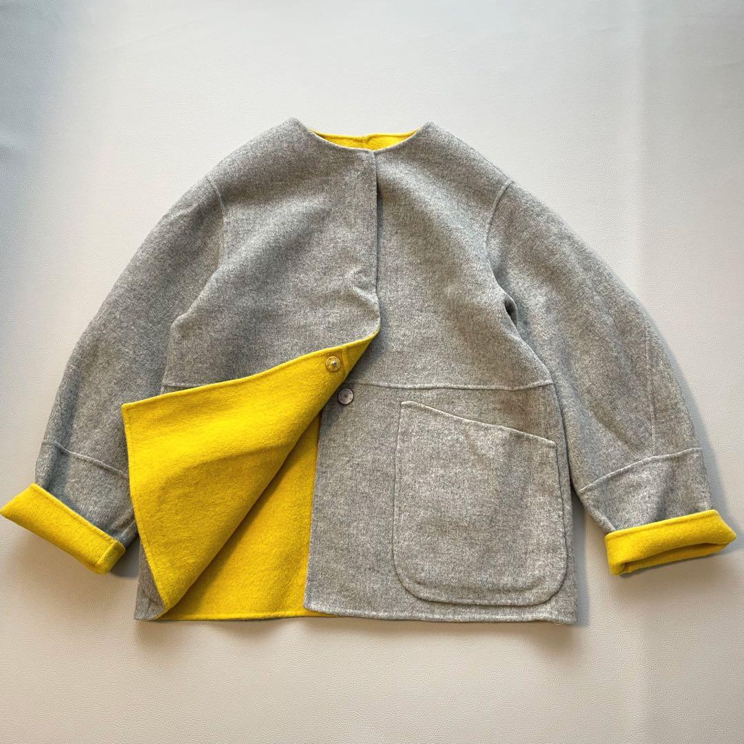 ドゥクラッセ 38 カシミヤ混ウールリバー2WAYノー ドゥクラッセ 38 カシミヤ混ウールリバー2WAYノー