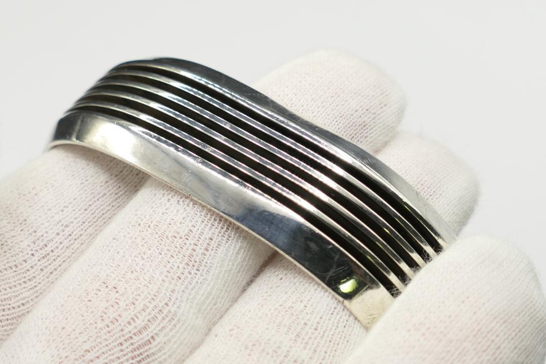 美品　ナバホ　フランシスジョーンズ　5ライン　バングル　FJ刻印