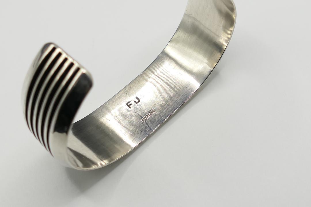 美品　ナバホ　フランシスジョーンズ　5ライン　バングル　FJ刻印
