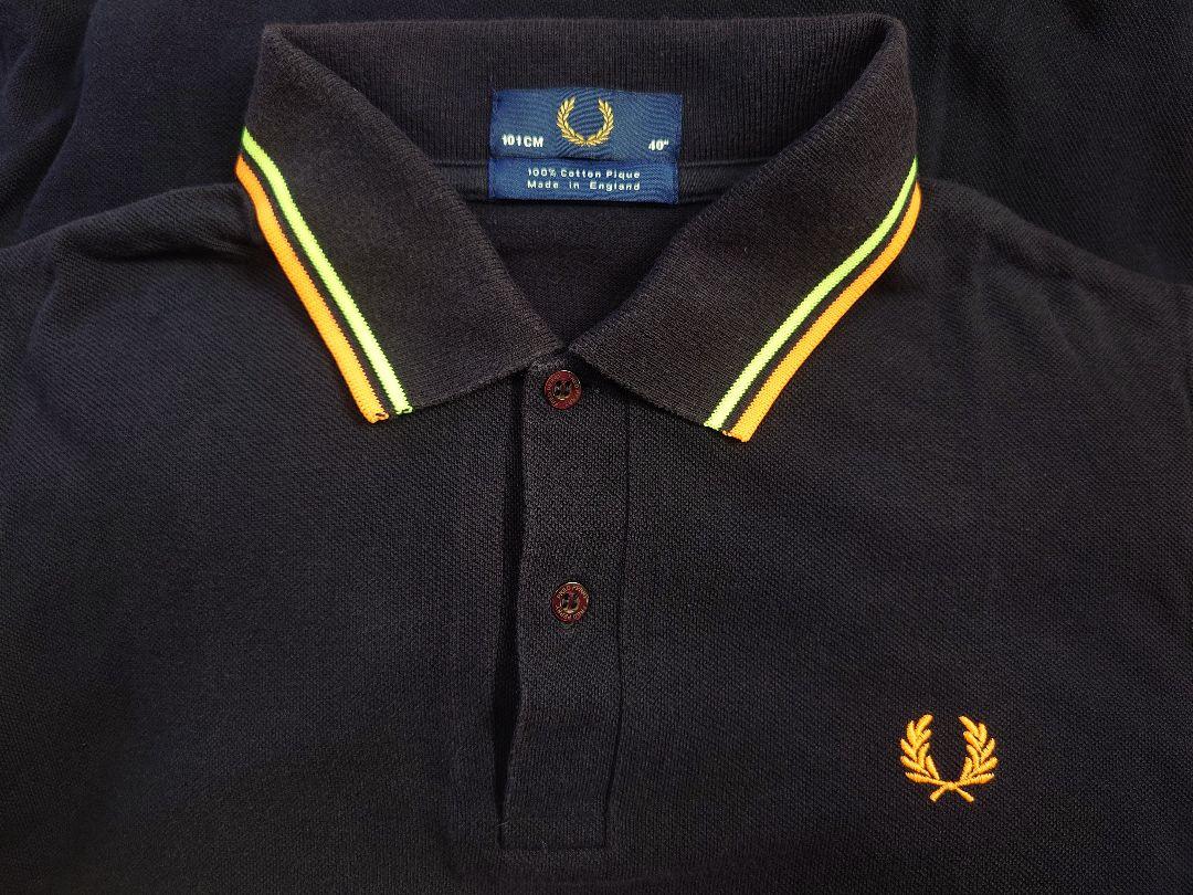 FRED PERRY フレッドペリー 鹿の子ポロシャツ 英国製 メンズサイズ40