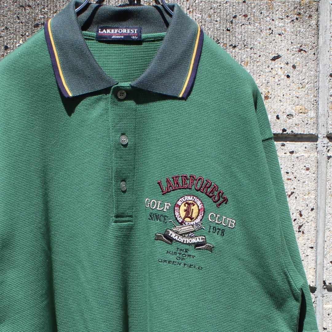 LAKEFOREST GOLFCLUB 90s 米国ゴルフクラブ 古着ポロシャツ
