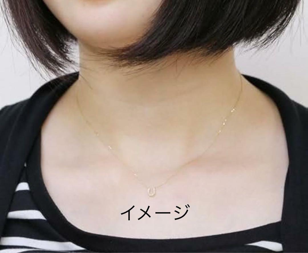 【新品未使用】　K10ダイヤモンド 馬蹄ネックレス