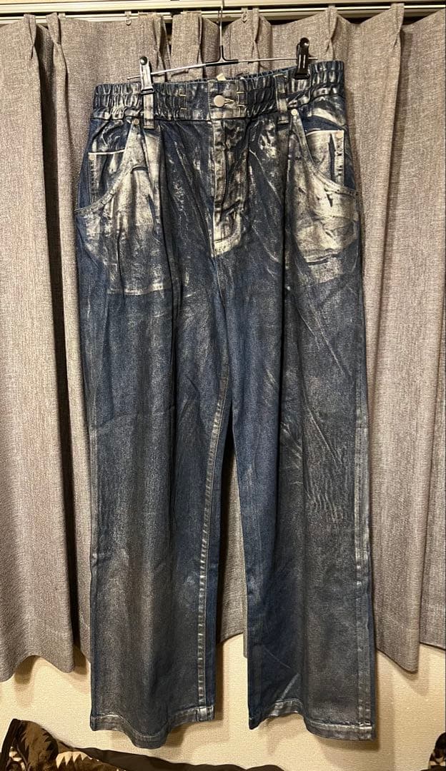 CLESSTE シルバープリントデニムパンツ