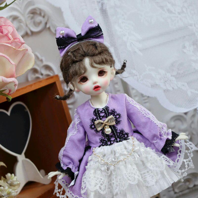 WY539 BJD 1/4 ドール 衣装　ワンピース　2点セット ハンドメイド