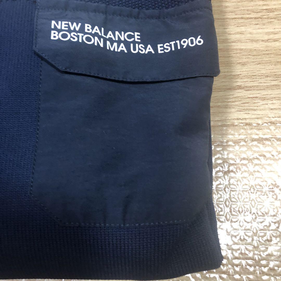 【未使用タグ付】New Balance ドライ&ソフトネイビー クルーセーター