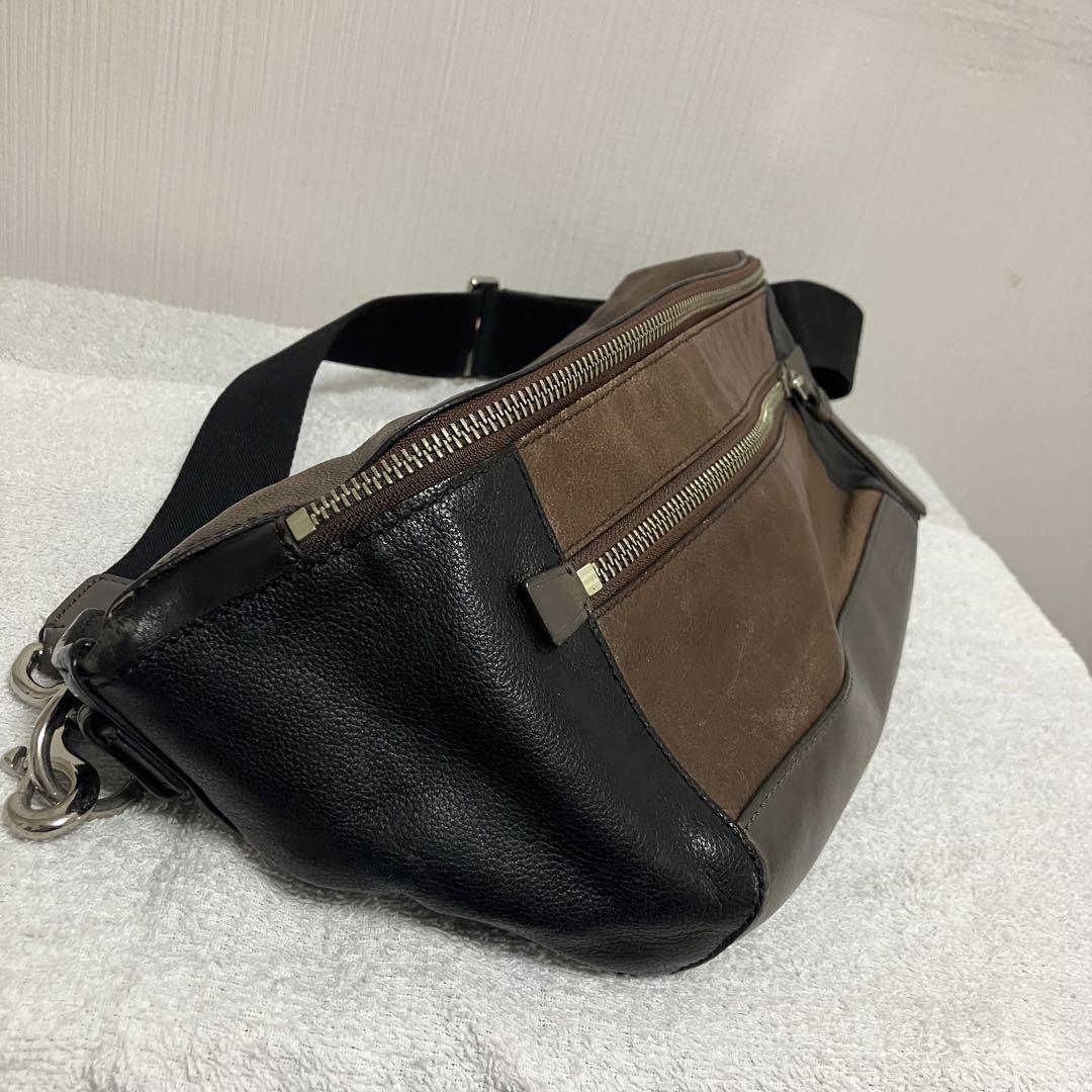 COACH コーチ トンプソン レザー ボディバッグ