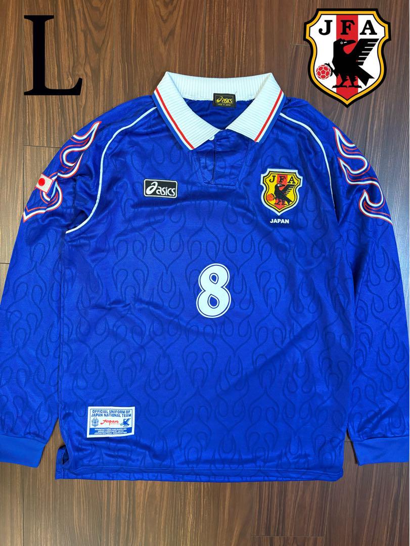 '98モデル 日本代表 中田英寿 8 NAKATA サッカーユニフォーム 炎 青 98モデル 日本代表 中田英寿 8 NAKATA サッカーユニフォーム 炎