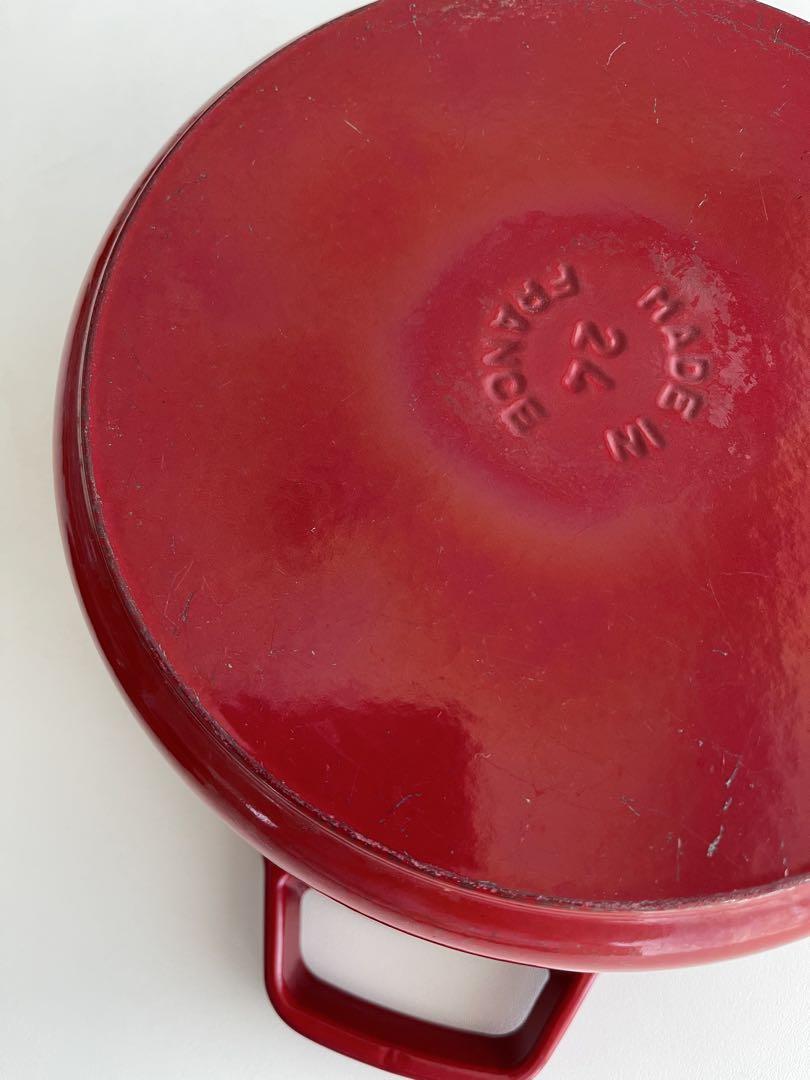 STAUB ストウブ ココット ラウンド 24cm 赤　レッド　両手鍋