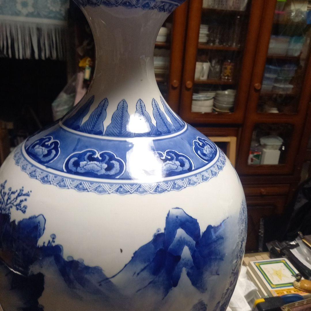 青白磁花瓶 72cm目立った傷や汚れなし