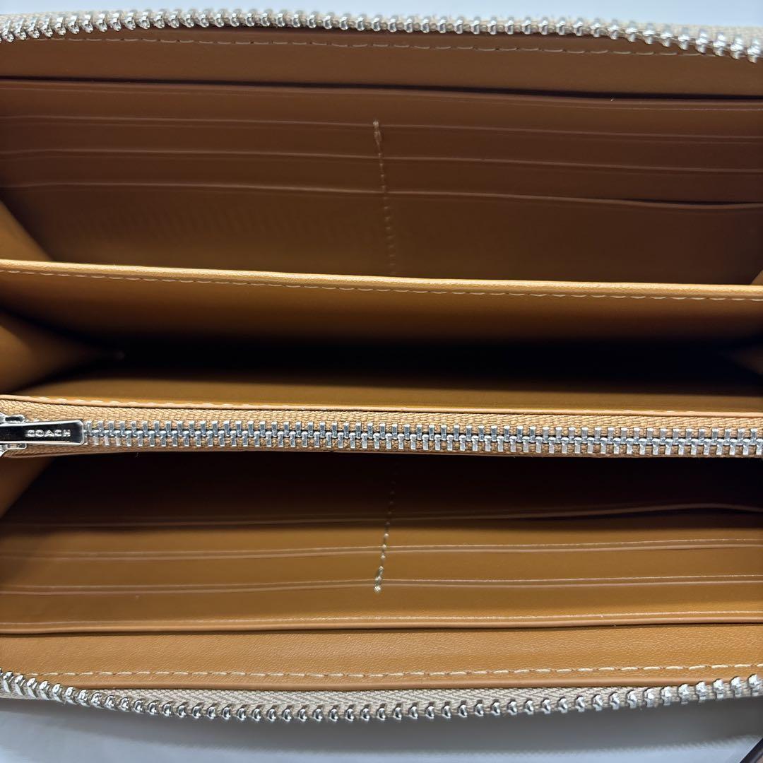新品未使用】COACH/コーチレディース長財布 CW778 サンド×トープ