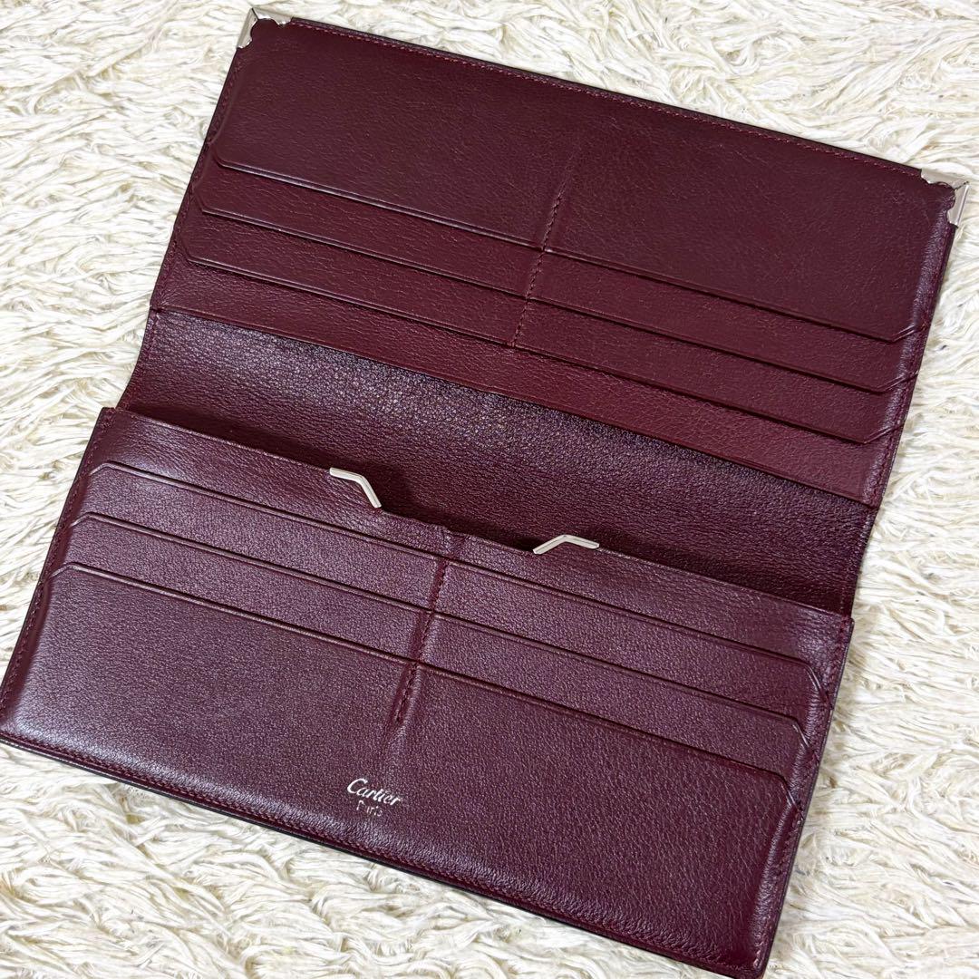 美品】カルティエ 長財布 マストライン 二つ折り フラップ