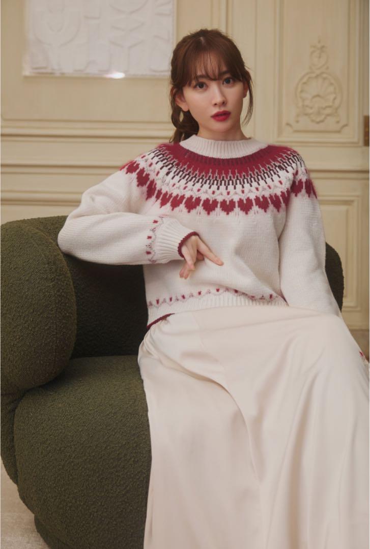 herlipto新品未使用H Nordic Knit Zip Jacket