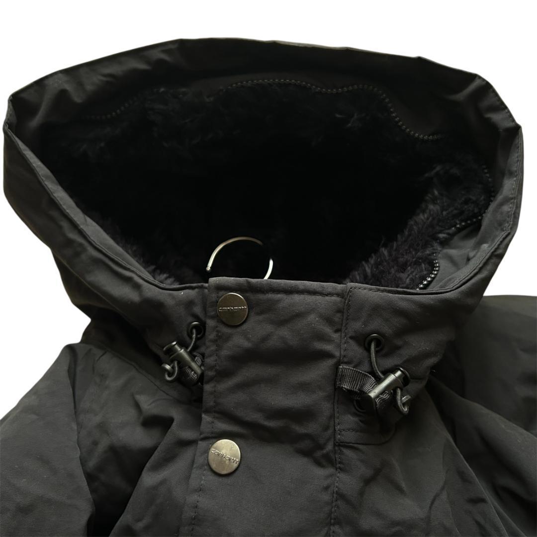 期間限定特別価格 Carhartt メンズ 予備ボタン有り フェイクファー フード ジャケット ジャケット・アウター