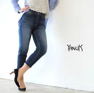 YANUK LOUNGE LILITH DENIT イージーデニムパンツ XS