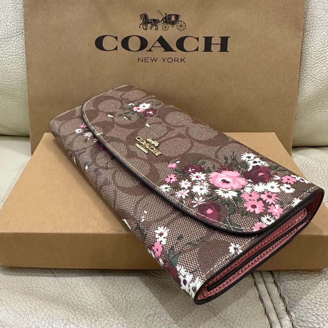 新品未使用 コーチ  COACH  F29395 長財布レディース フラワー柄