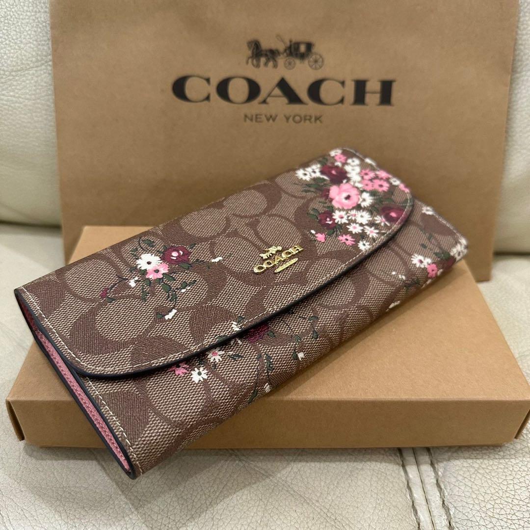 新品未使用 コーチ  COACH  F29395 長財布レディース フラワー柄
