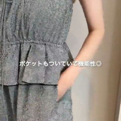 Kastaneカスタネペプラムキャミサロペットブラック0サイズ低身長サイズ