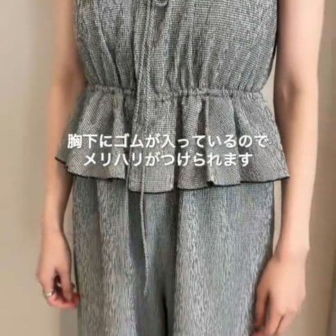 Kastaneカスタネペプラムキャミサロペットブラック0サイズ低身長サイズ
