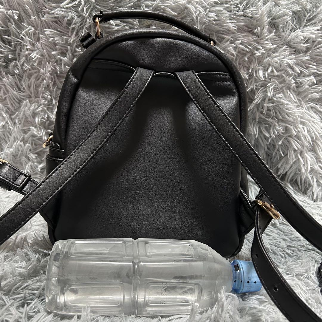 【美品】LIZLISA メニービジューロングリボンリュック　量産型　黒　リズリサ