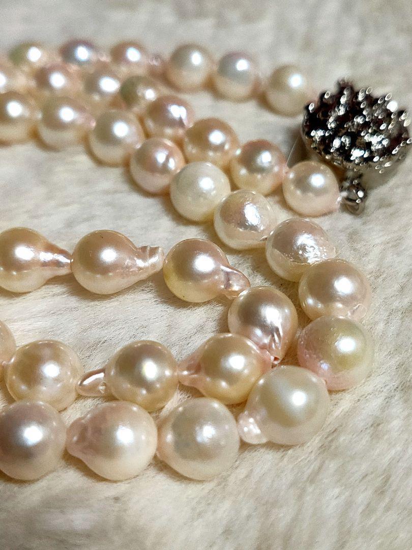 Aアコヤ バロックパールネックレス 照り良し 5〜8mm あこや真珠 ネックレス