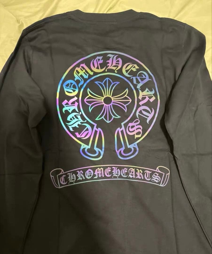 CHROME HEARTS 蛍光 チェンジロゴ 長袖カットソー 男女兼用S CHROME HEARTS