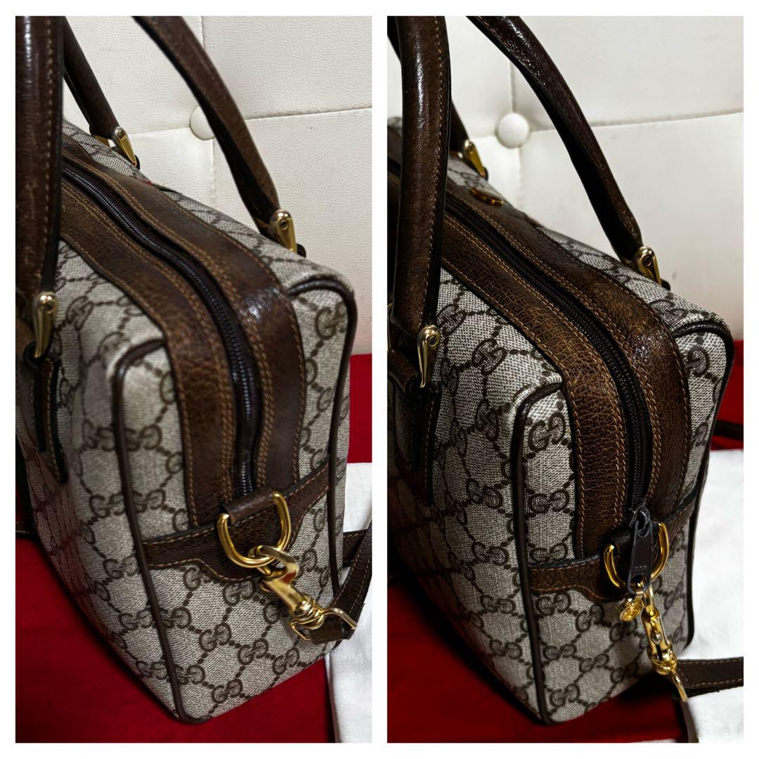 極　美品　GUCCI オールド　グッチ　シェリーライン　2way バッグ　綺麗