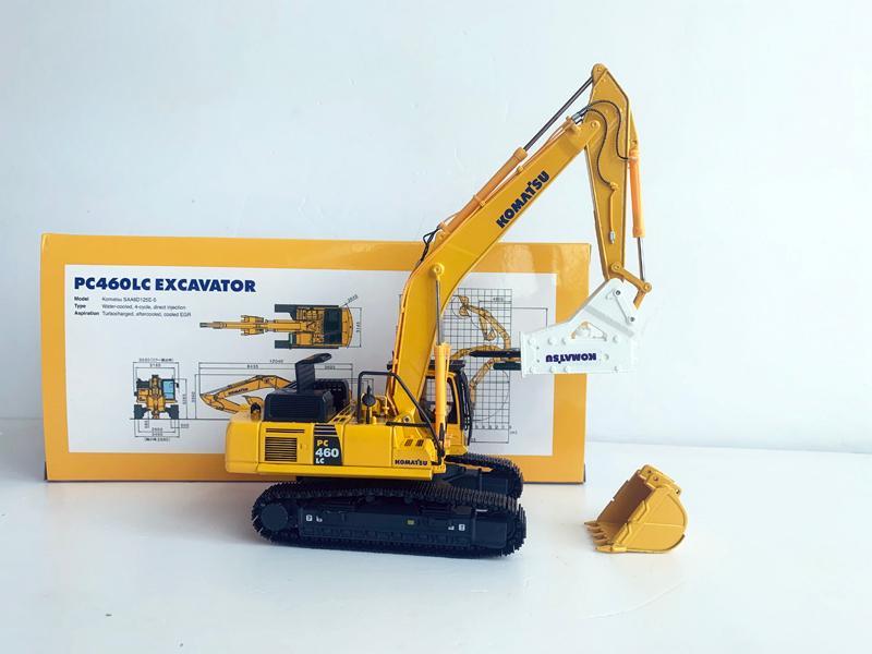 ミニカー 1/50 コマツ PC460LC-8 ホワイトブレーカー付き