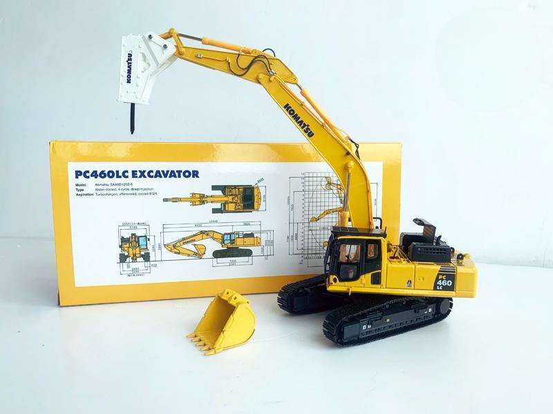 ミニカー 1/50 コマツ PC460LC-8 ホワイトブレーカー付き