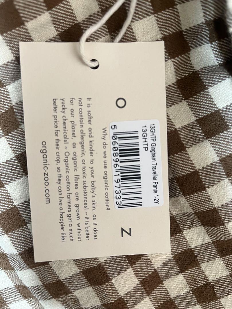 ボトムス organic zoo Gingham Traveller Pants 1-2y