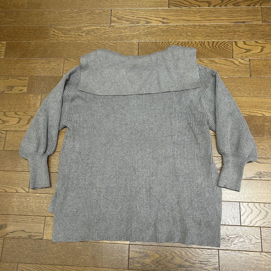 【メーカー再生品】 WILLFULLY ✨ ウィルフリー ニット ハーフボタン ビッグカラー トップス
