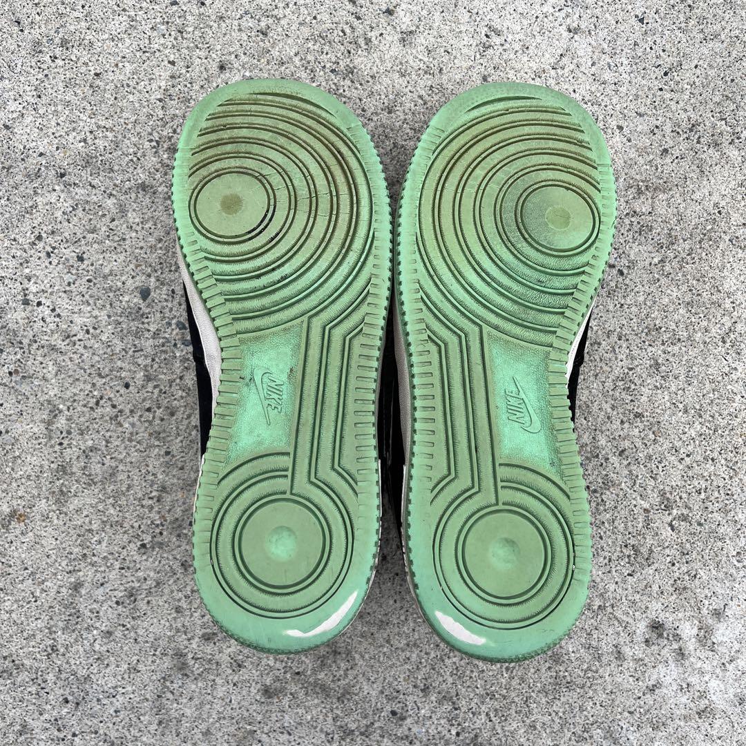 靴 Nike Air Force 1 Low Black Green Glow