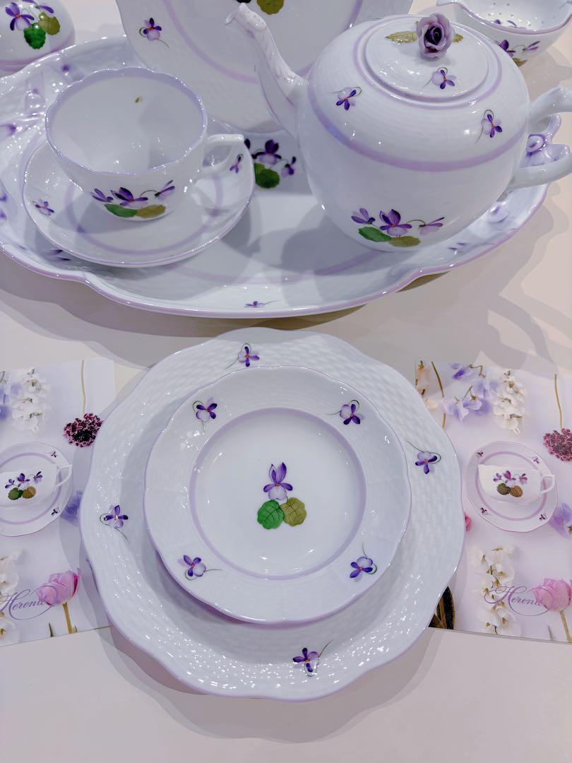 ヘレンド　バイオレットすみれの花＆ニコライバーグマン 新品未使用