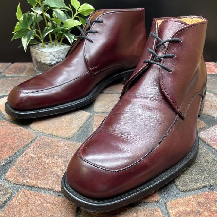 PaulSmith×CHEANEY 26 英国製 チャッカブーツ バーガンディ