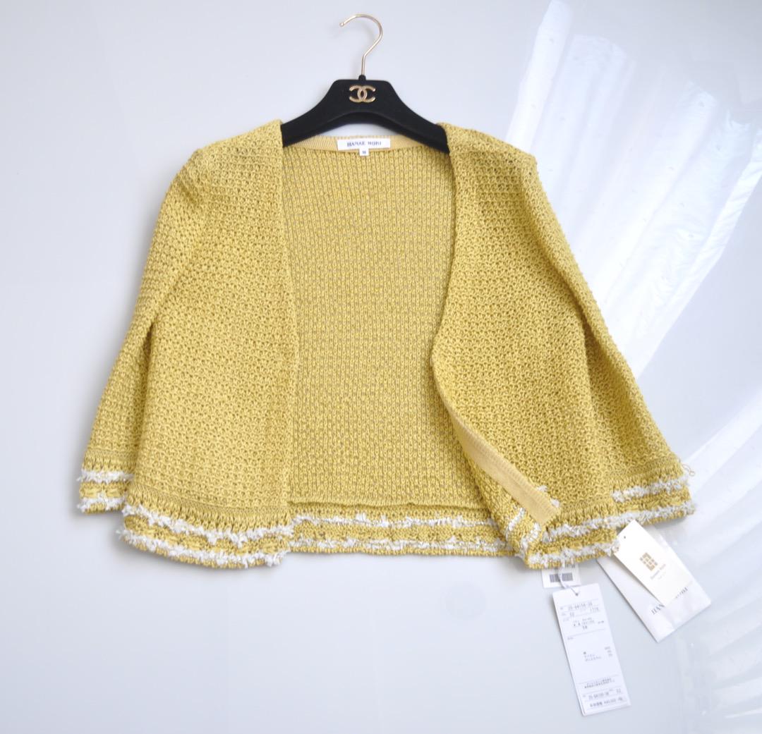 新品タグ付 HANAE MORI ×五泉ニット ♡ ハンドニットカーディガン