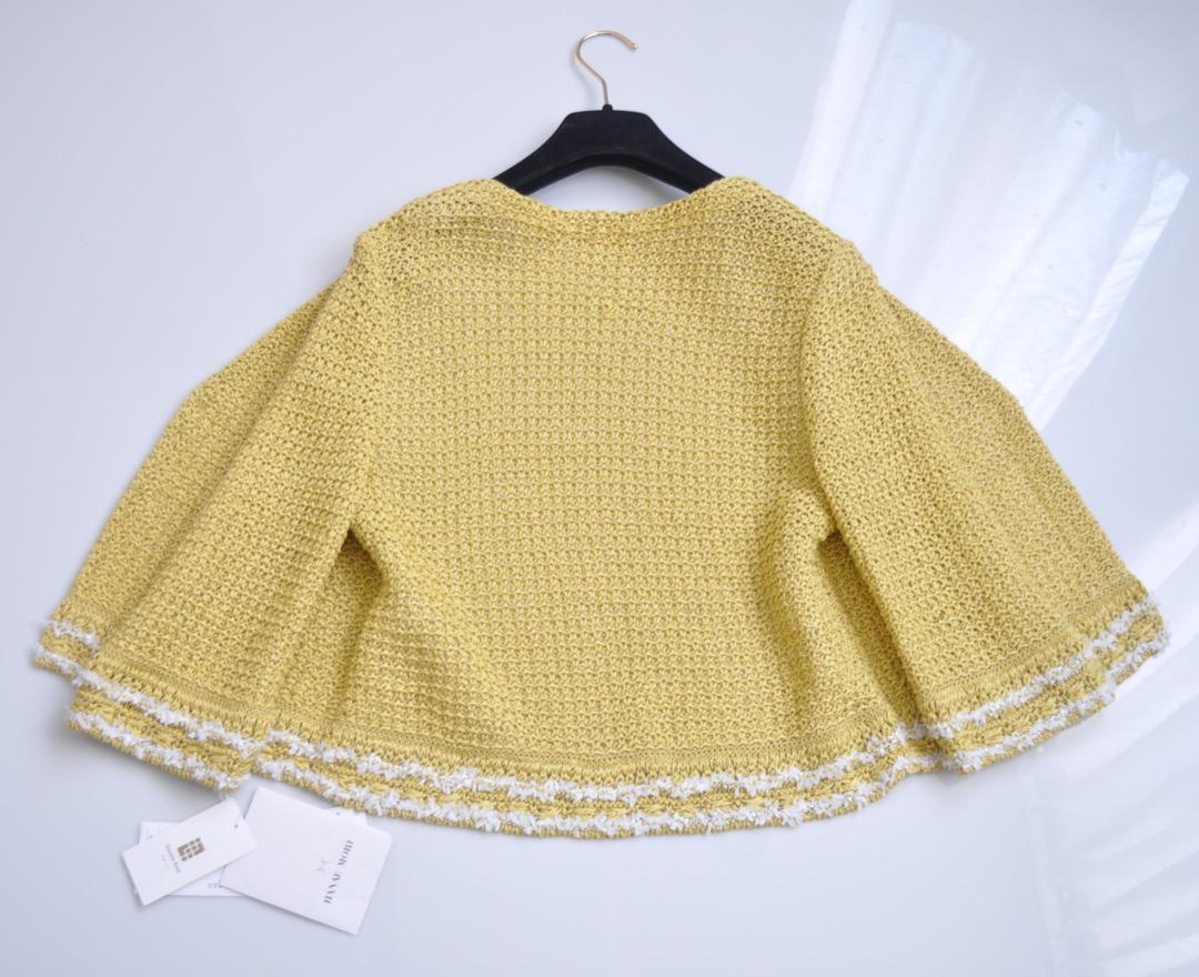 新品タグ付 HANAE MORI ×五泉ニット ♡ ハンドニットカーディガン