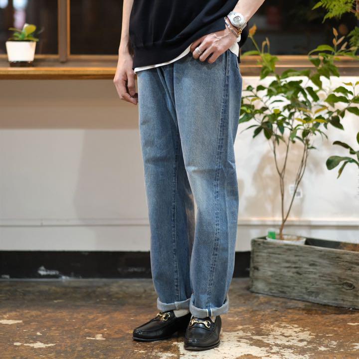 LENO 新品未使用 ルーズデニムパンツ フェードインディゴ