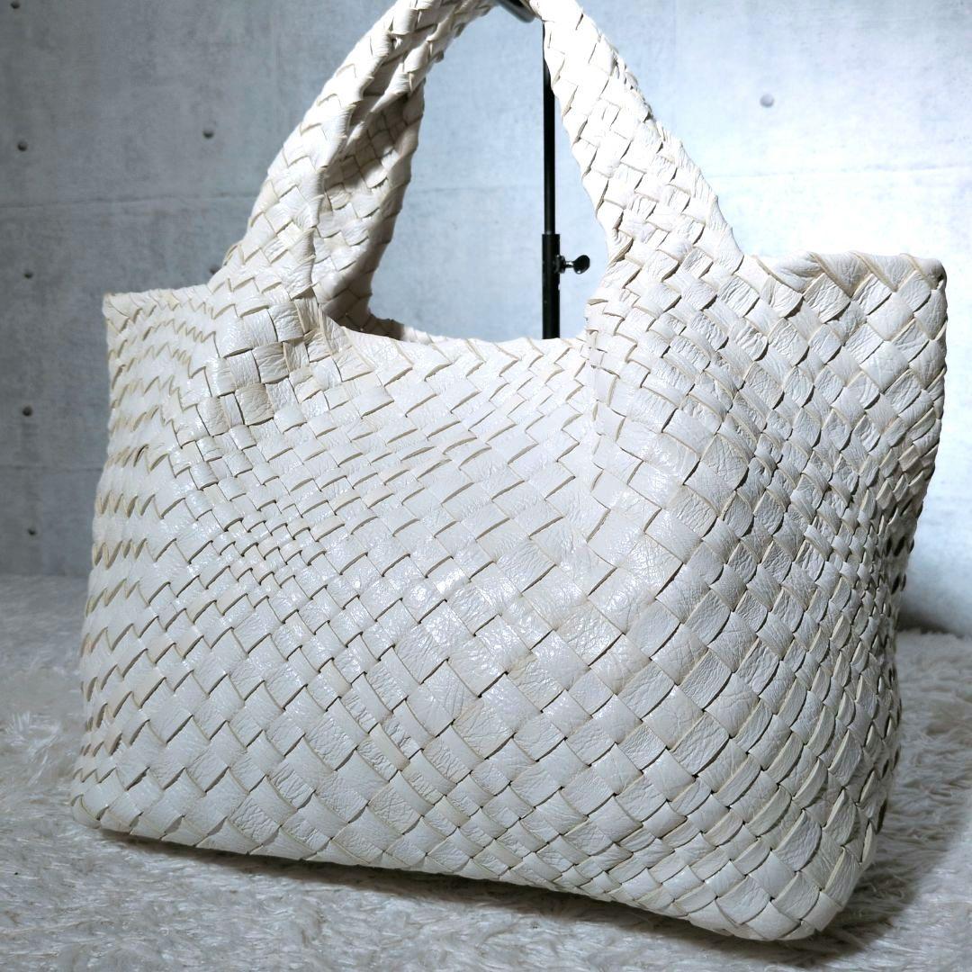 【極美品】ファロルニ F1854 トートバッグ イントレチャート 大容量 レザー