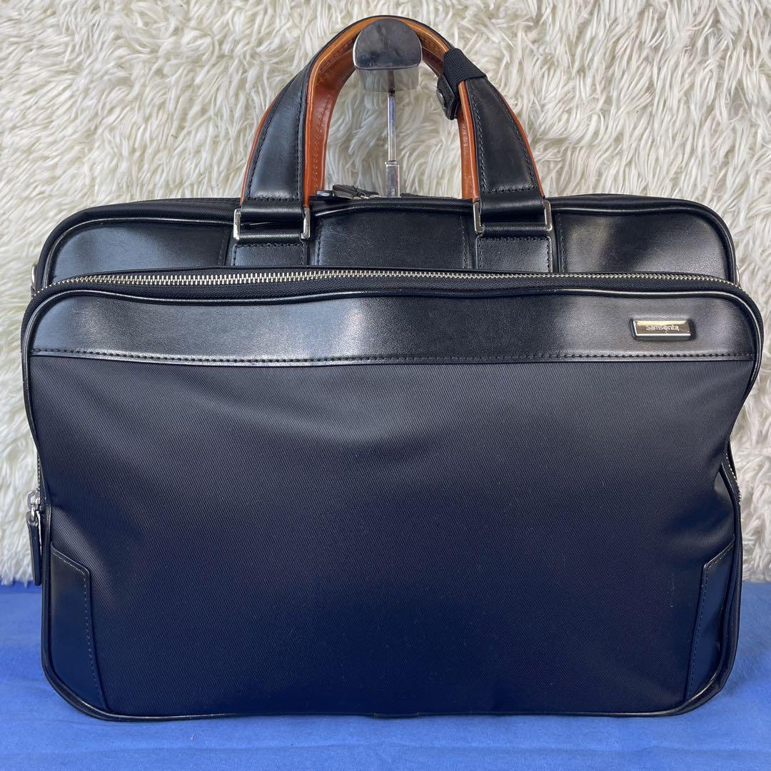 【美品】サムソナイト ビジネスバッグ 3way リュック ショルダー 2室 黒