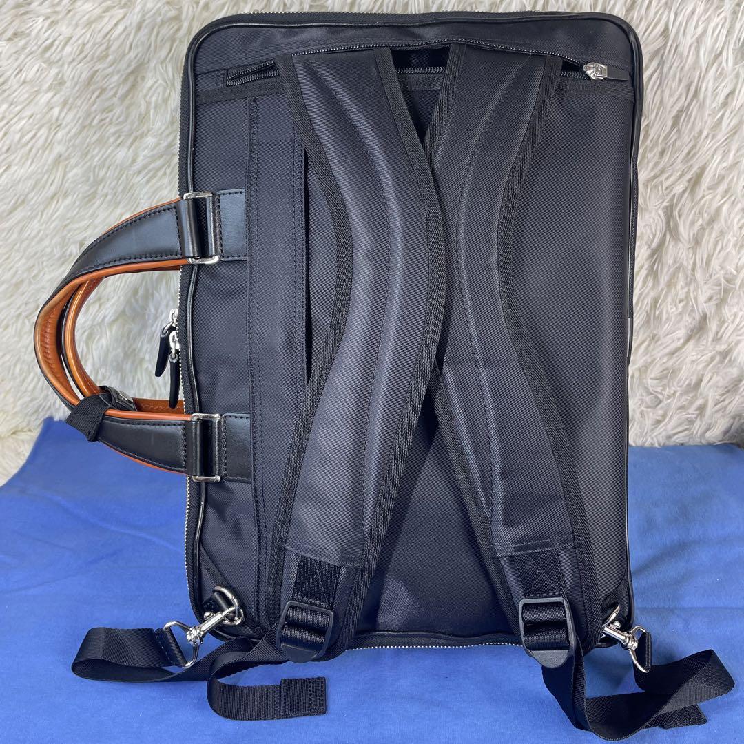 【美品】サムソナイト ビジネスバッグ 3way リュック ショルダー 2室 黒