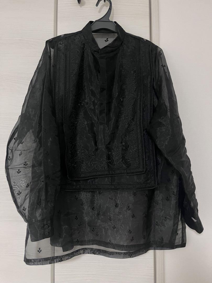 Ameri] SHEER EMBROIDERED SHIRT