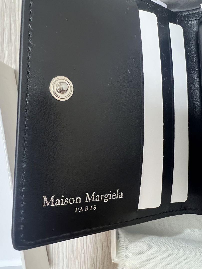 Maison Margiela ブラックレザー 二つ折り財布
