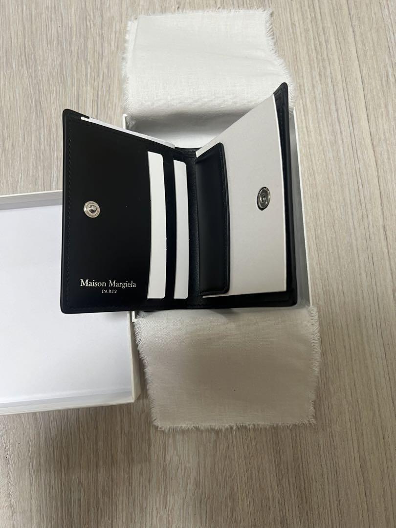 Maison Margiela ブラックレザー 二つ折り財布