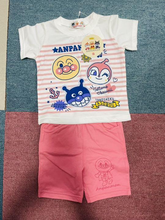 新品 アンパンマン半袖パジャマ ピンク